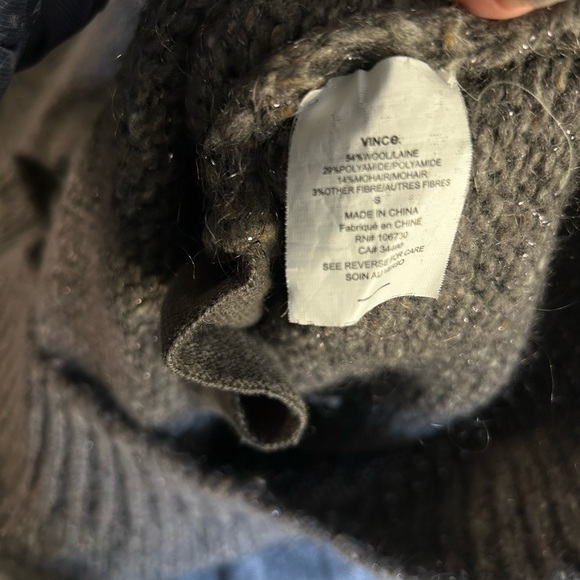 Vince Pullover Marled Metallic Wide Neck Sweater - Picture 9 of 9